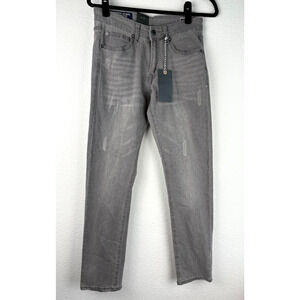 Amongst Others Mens Jeans 29x30 Gray Slim Stretch Distressed Denim Zip Fly Pants